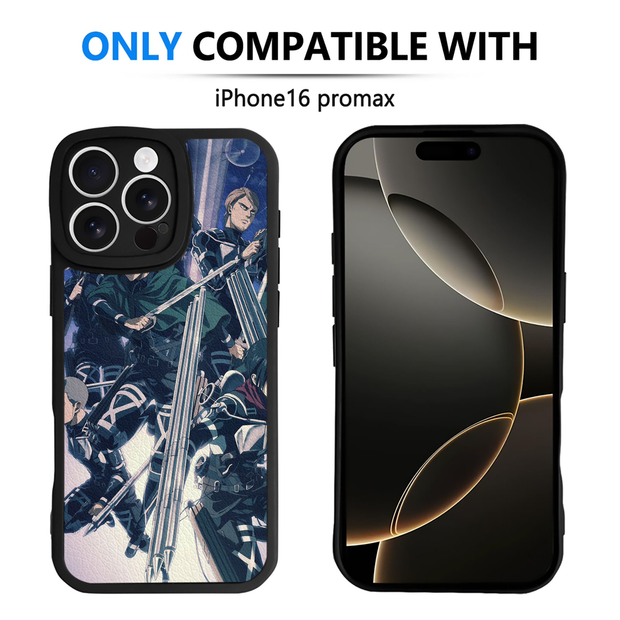 （画像用） 進撃の巨人 Attack on Titan 【iPhone 16シリーズ対応】シリコンスマホケース（レザー調） 材質：シリコン